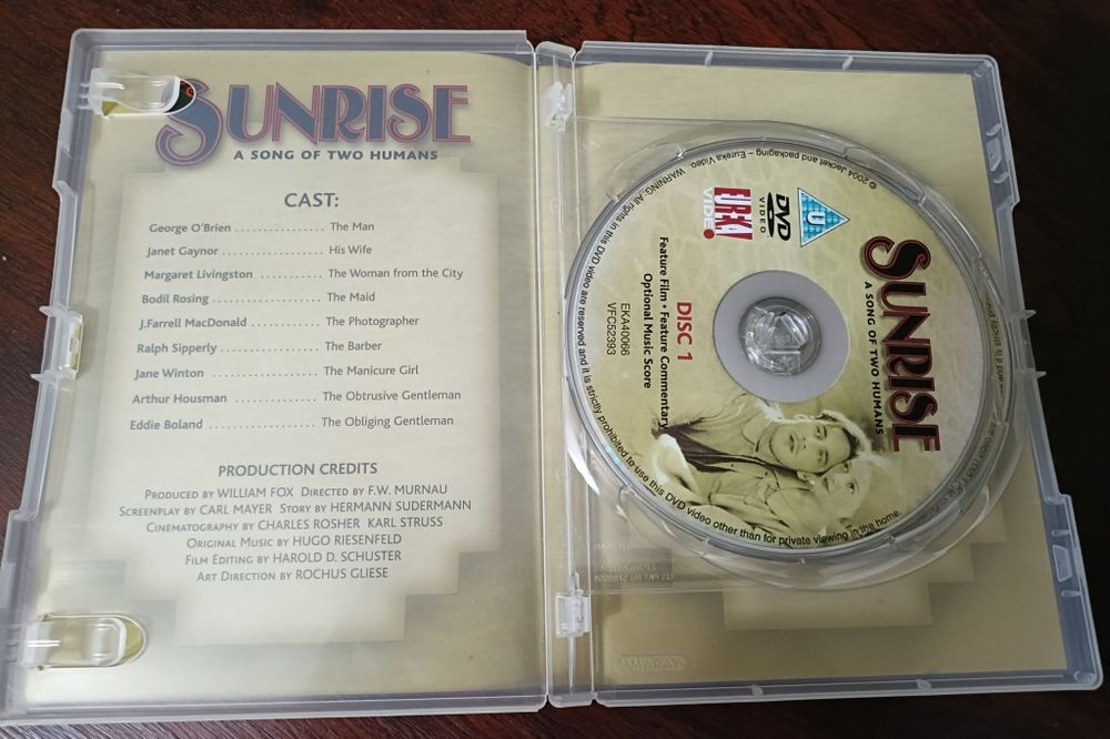 DVD "Sunrise" de Murnau. Colecionador!
