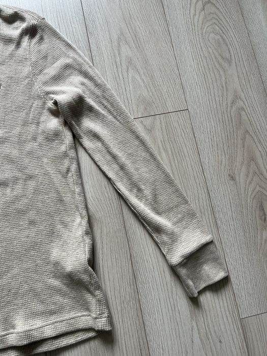 Лонгслів Polo Ralph Lauren з вафельним візерунком бежевого кольору.