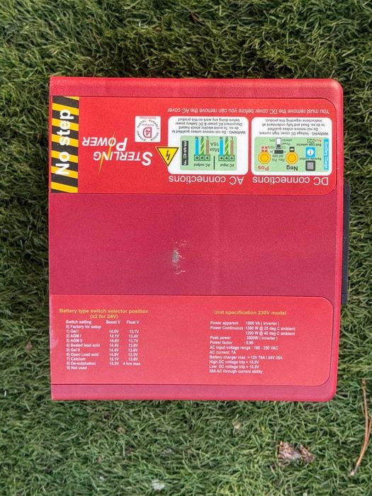 Inversor/Carregador Sterling Power Pro Combi S+ 1600: Onda Pura