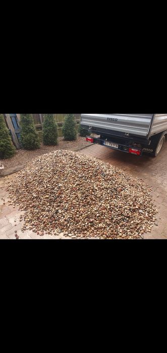 Kamień otoczak płukany żwir, pulpa ,materiały sypkie