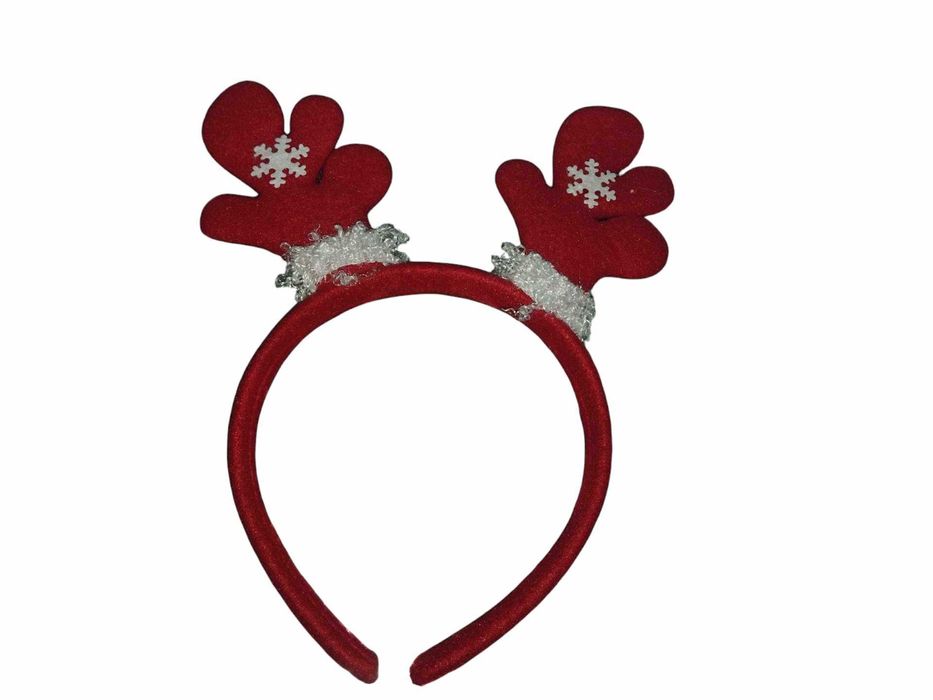 Opaska świąteczna na głowę opaska świąteczna sprężynka rogi renifer