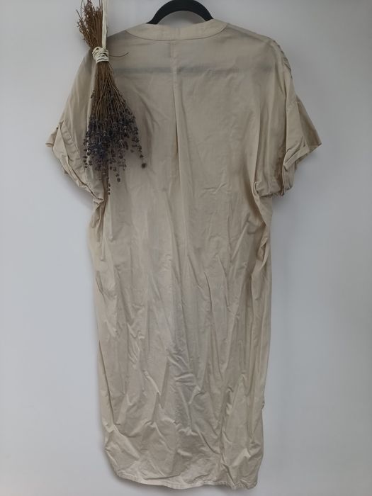 Beżowa oversize sukienka koszulowa Culture M