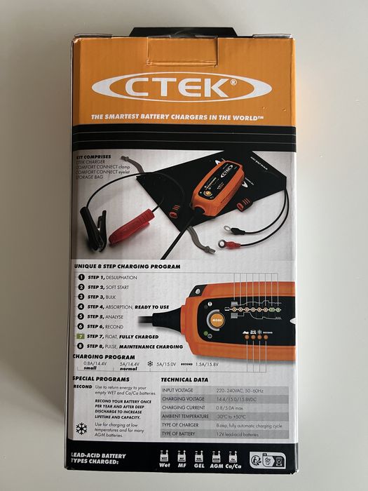 Carregador de Bateria CTEK MXS 5.0 POLAR – Novo na caixa