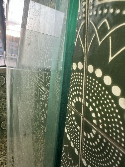 Tampo de mesa em vidro