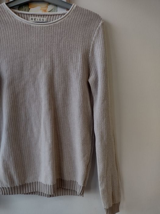 Damski sweter Reiss r.M beżowy bawełna len
