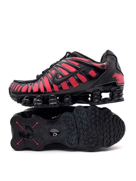 44 та 45 кросівки чоловічі найк шокс чорні змінюю колір червоні nike shox tl black