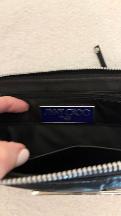 Portfel Jimmy Choo  skórzany czarno