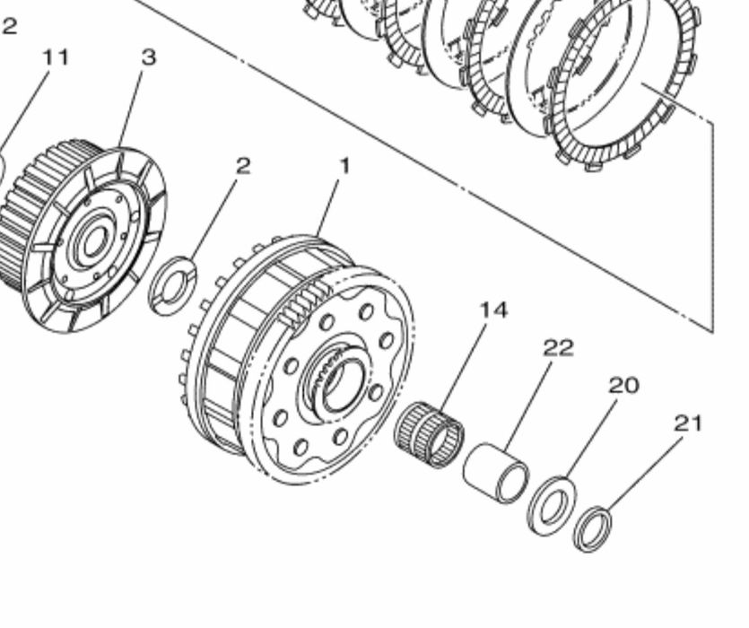 łożysko kosz sprzęgła YAMAHA TRACER 900 MT09 sprzęgło
