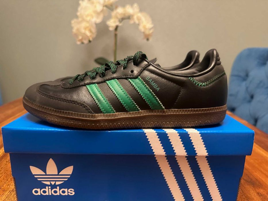 Adidas samba rozm. 39 1/3 czarne, skóra naturalna