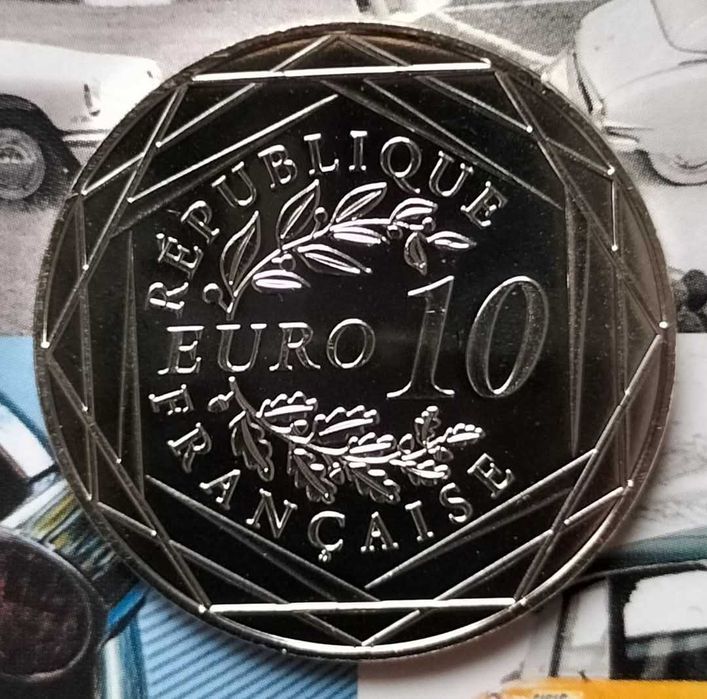 Moeda 10€ 2025 França Prata 70 Anos Citroen DS Estado Nova
