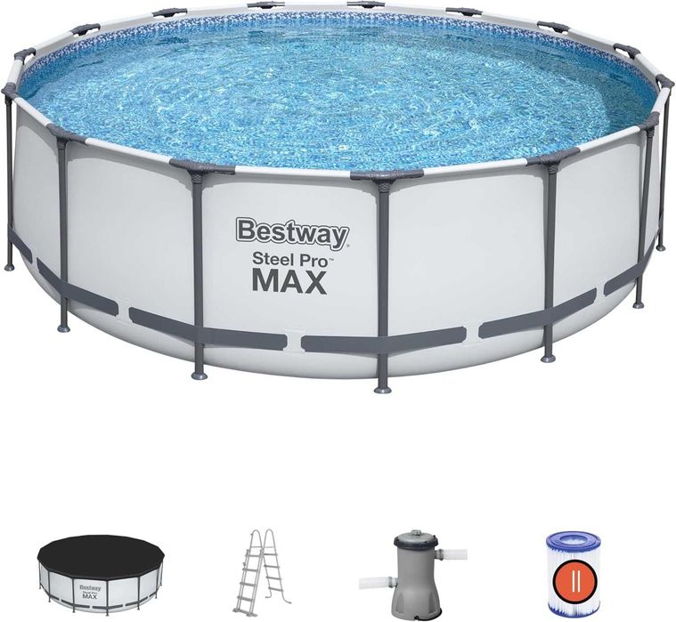 Piscina Steel Pro Max 16.015L + Bomba (457 ×122 cm) - BESTWAY