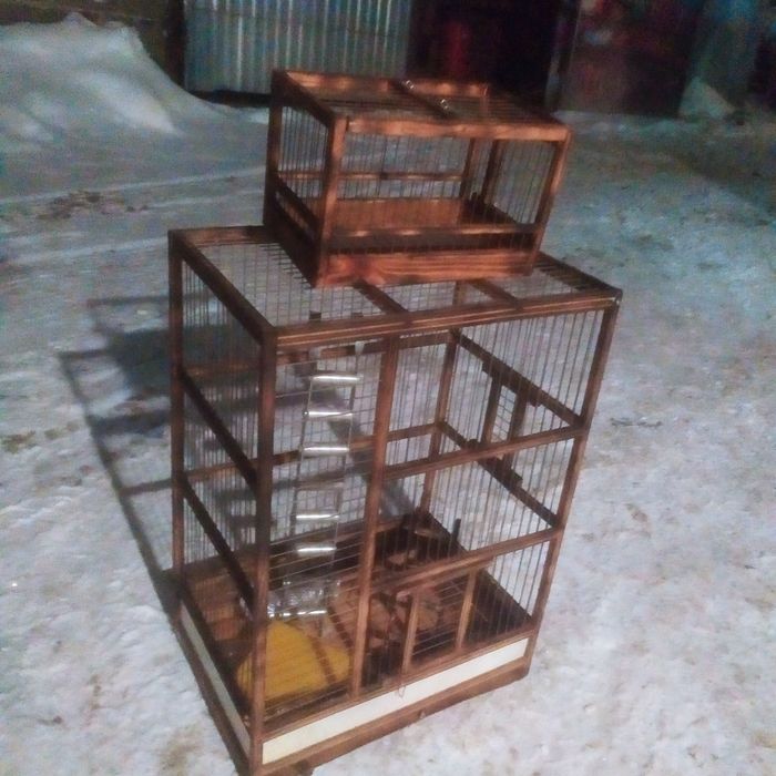 Клітка для птахів.  + В подарунок маленька переноска для птахів