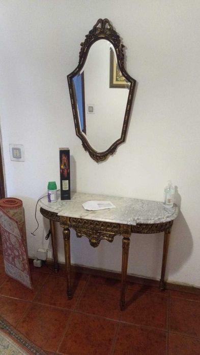 Mesa Aparador Madeira e Marmore