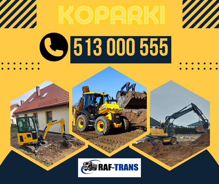 Usługi Koparko-ładowarka, Minikoparka, Prace ziemne