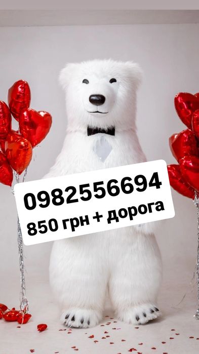 Білий ведмідь, привітання, Белый медведь, Белый мишка, поздравление