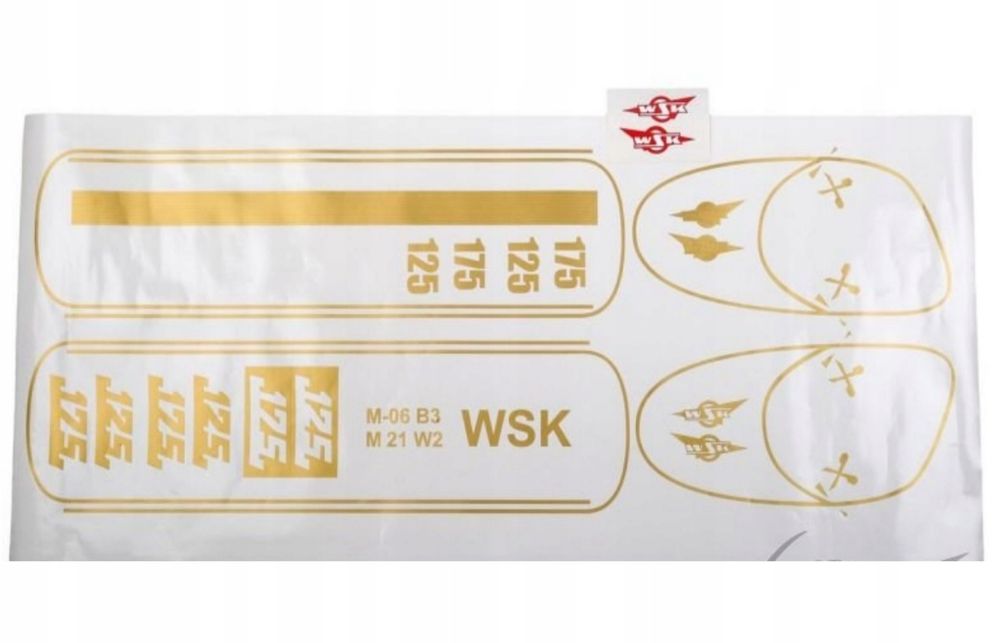 Wsk m06 B3 garbuska szparunki naklejki kpl złote