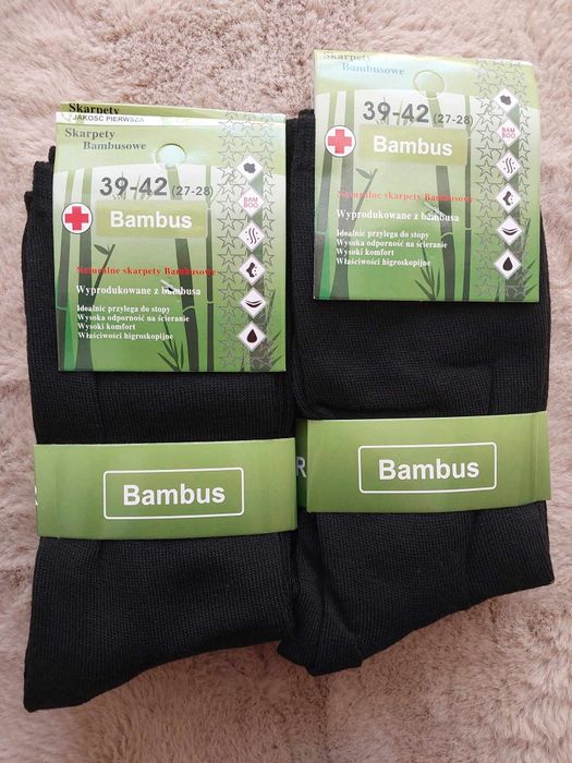 Komplet 30 par Skarpety męskie bambusowe