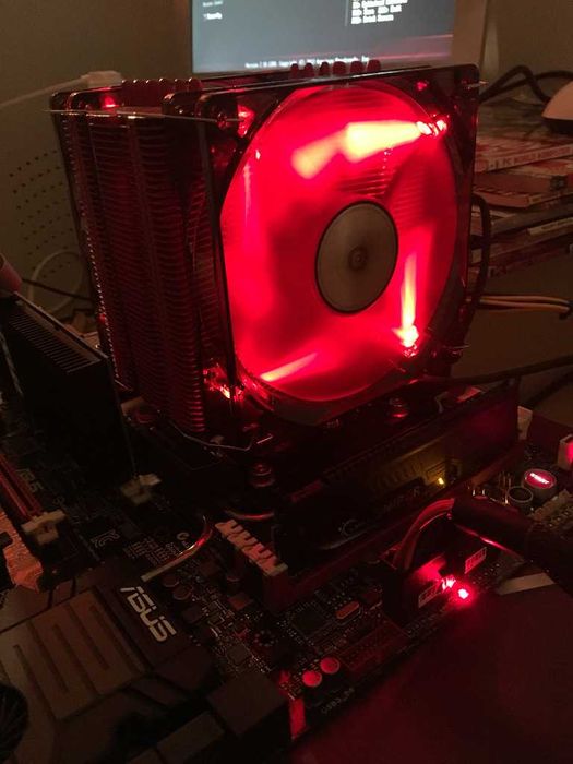 Chłodzenie Megahalems Prolimatech Rev C + 2 Red Vortex 12 LED