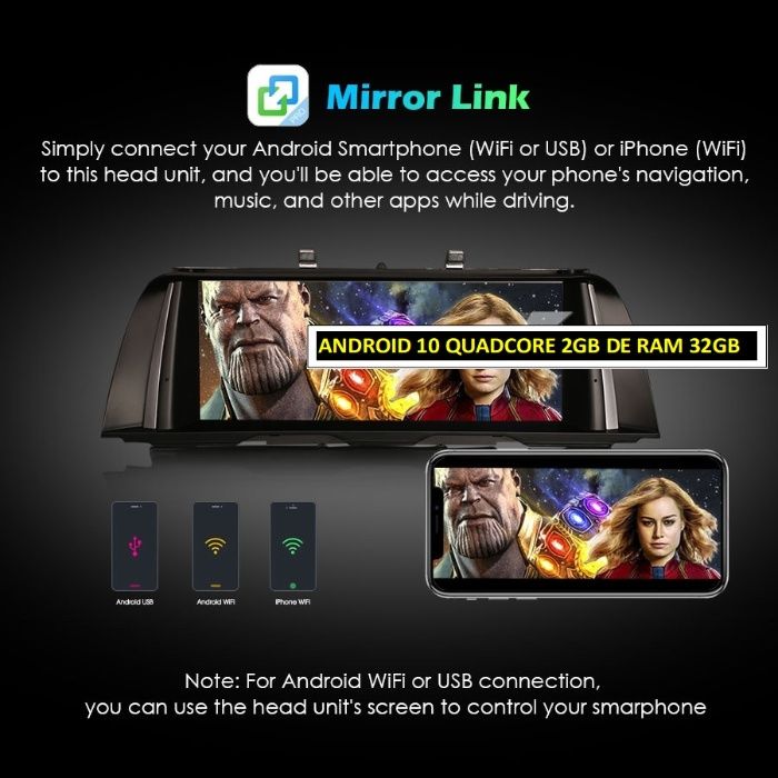 Auto-rádio 12.3" android 14 para BMW F10 F11 Serie 5 2010 a 2016