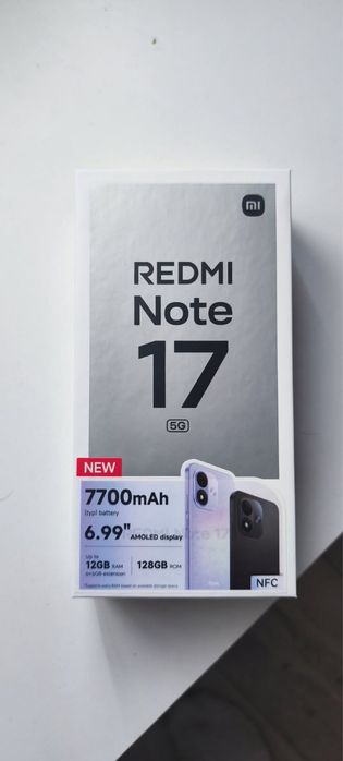 Smartfon Redmi Note 17 5G 12/128GB / 7700 mAh / AMOLED / NFC – Nowy