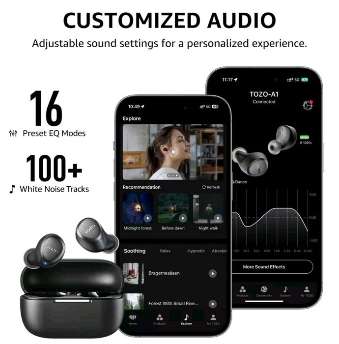 Навушники безпровідні TOZO T10 , новi