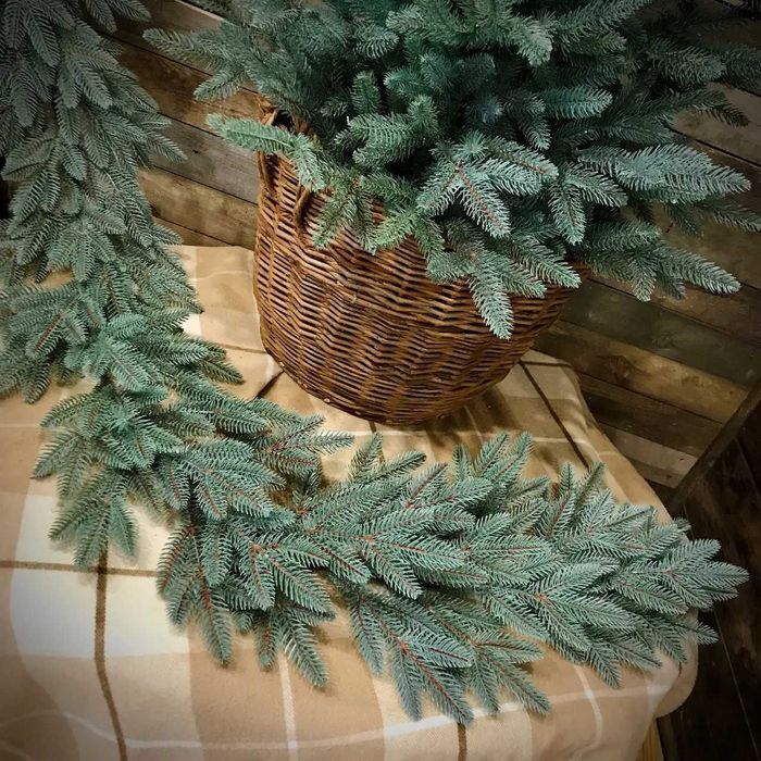 Хвойні новорічні гірлянди Classic - декор (литі блакитні 1.2 м та 2 м)