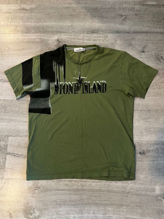 Stone Island Blurred Logo Print