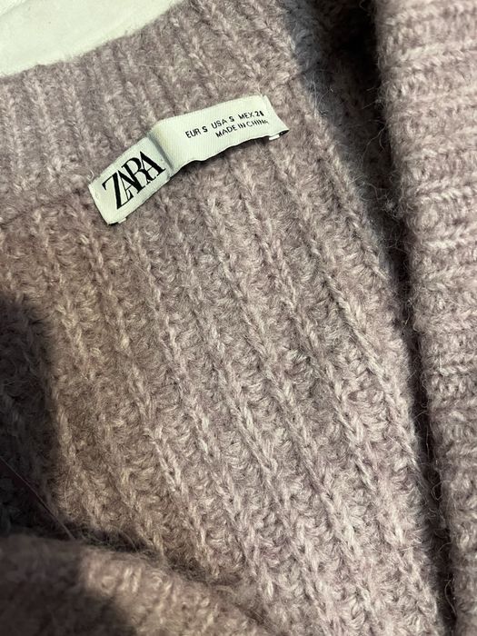 Gruby sweter na guziki Zara S