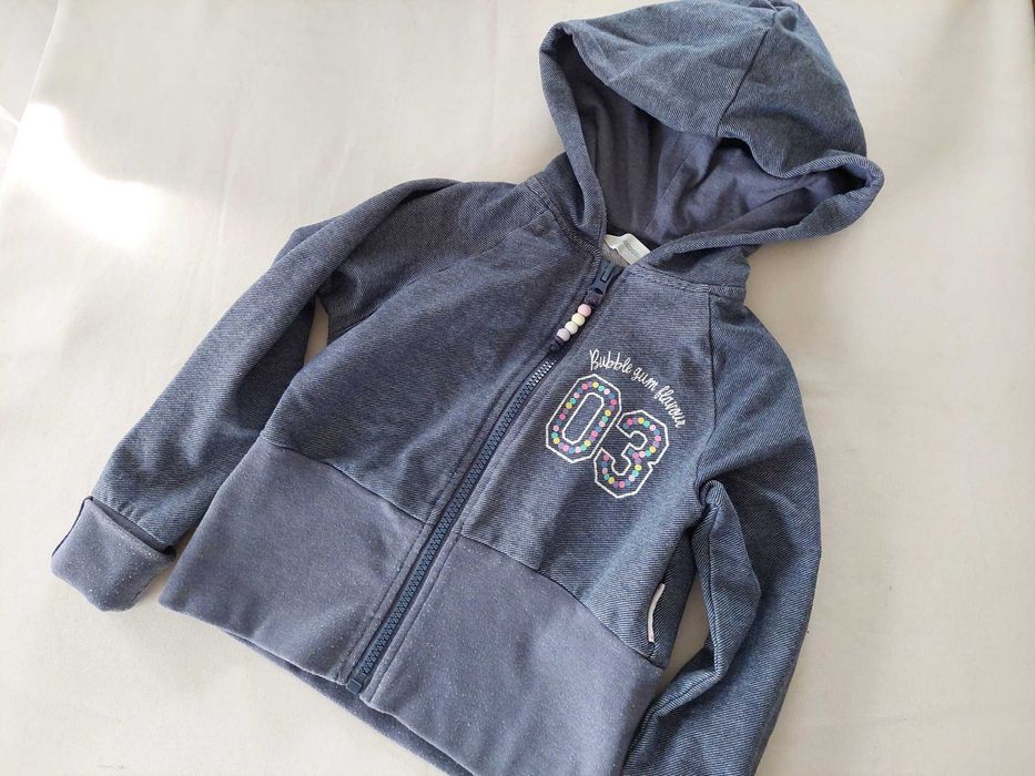 Coccodrillo bluza rozpinana granatowa z kapturem 86-92 cm 1,5