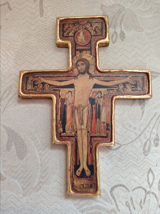 Quadro Religioso em Forma de Cruz