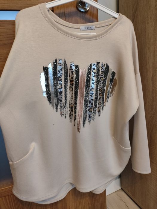 Bluzka oversize kolor beżowy