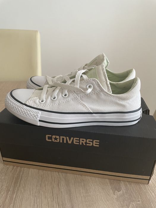 Converse biało-seledynowe