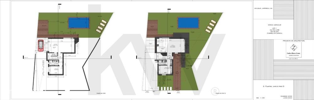 Moradia Isolada V5 Isolada, lote 414 m2 com piscina em fase final de c