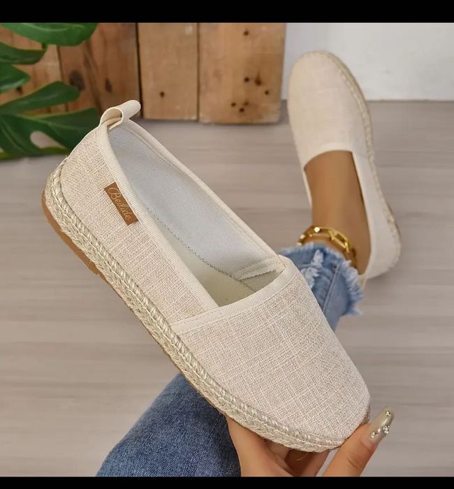 Kobiece Buty Slip-On z tkaniny - Oddychające Mokasyny