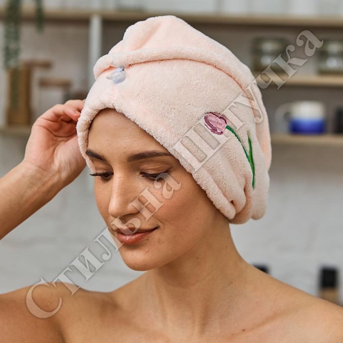 Рушник-халат 140х80 з рушником , який складається в шапочку