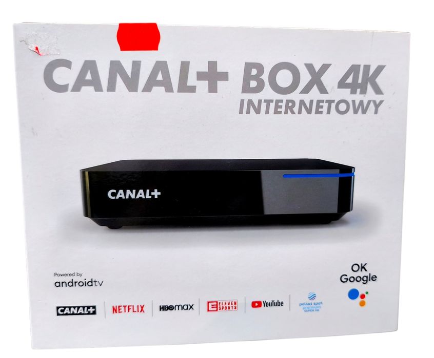 Odtwarzacz i dekoder DVB-T2 CANAL+ BOX 4K INTERNETOWY HY4001 nowy