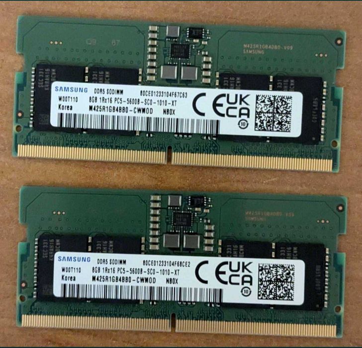 Оперативная память Samsung Sodimm DDR5 5600MHz 2x8GB 16GB для ноутбука