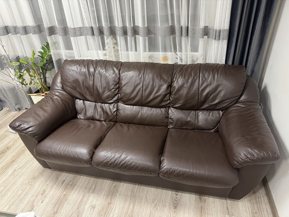 Диван з натуральної шкіри