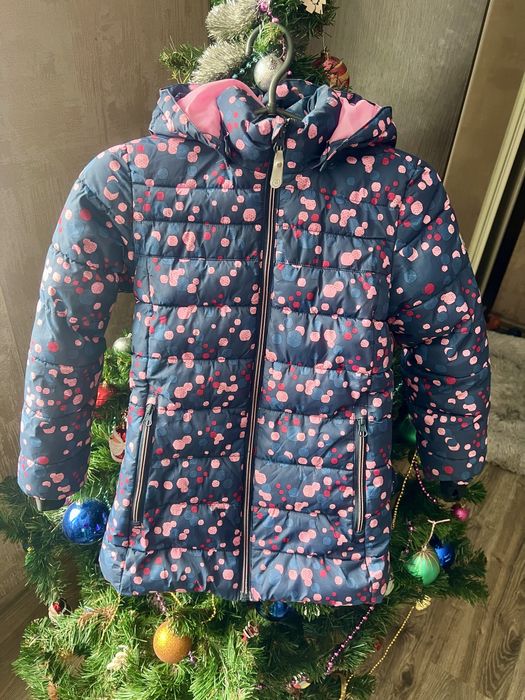 Красиве тепле пальто куртка color kids на дівчинку 6-7-8 років 122-128