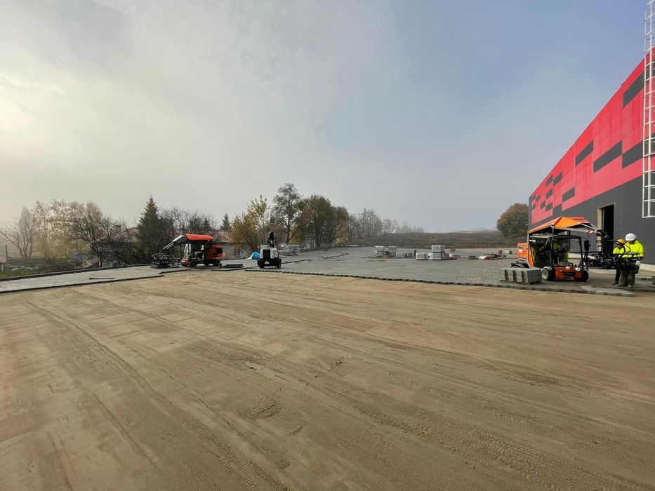 Ukladanie kostki brukowej przemysłowej / System 3D