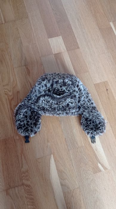 Ciepła futrzasta dziewczęca czapka uszatka