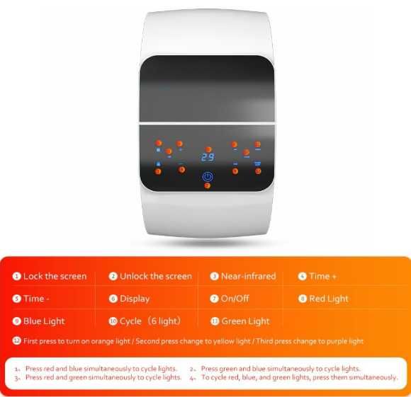 BestQool Led Terapia Światłem-6 Kolorów Nr.1018