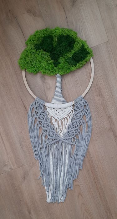 Drzewko z mchu ,rękodzieło,dzień babci