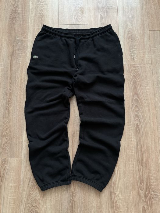 Спортивні штани lacoste широкі (лакоста,baggy,cotton,sweatpants,чорні)