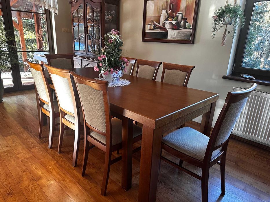 Krzesła BRW KENT kasztan 8szt - stan bardzo dobry