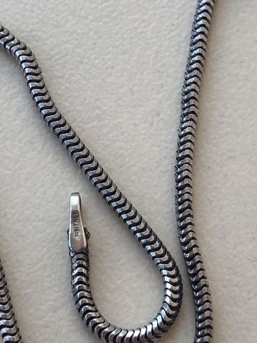 Срібний снейк 1.5 мм срібло 40 см 925 гнучкий італія темнений