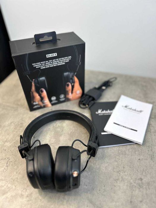 Навушники Marshall Major V Чорні — автономність до 100 годин