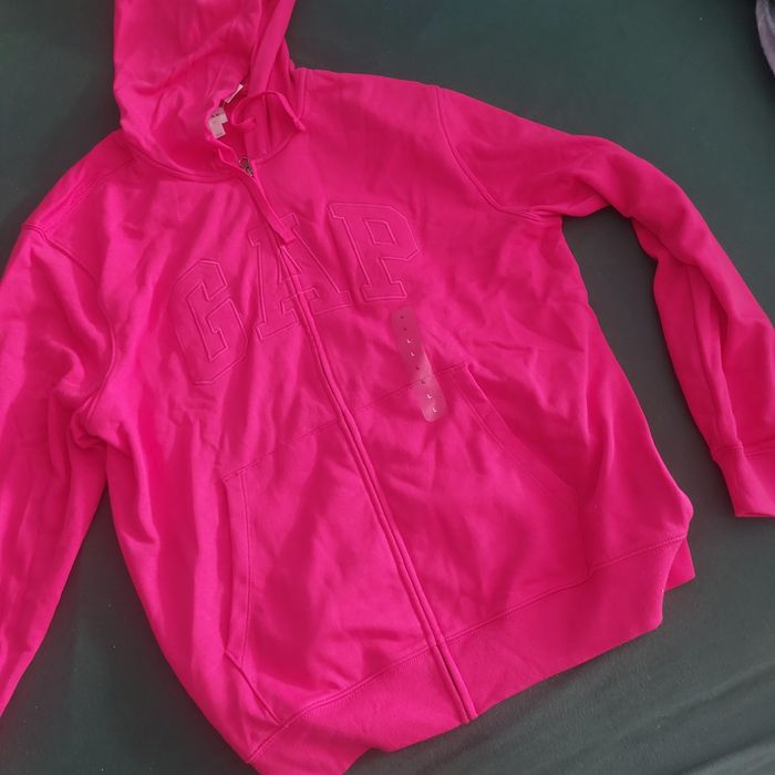 Nowa bluza gap L xl fuksja 2x63cm zapinana kaptur oversize