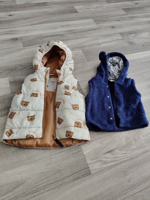 Dwa bezrękawniki dla chłopca