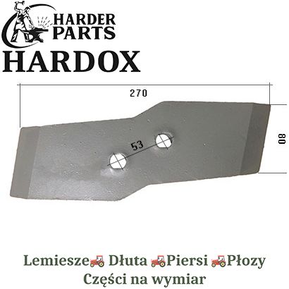Dłuto Kuhn HARDOX 622128/P części do pługa 2X lepsze niż Borowe